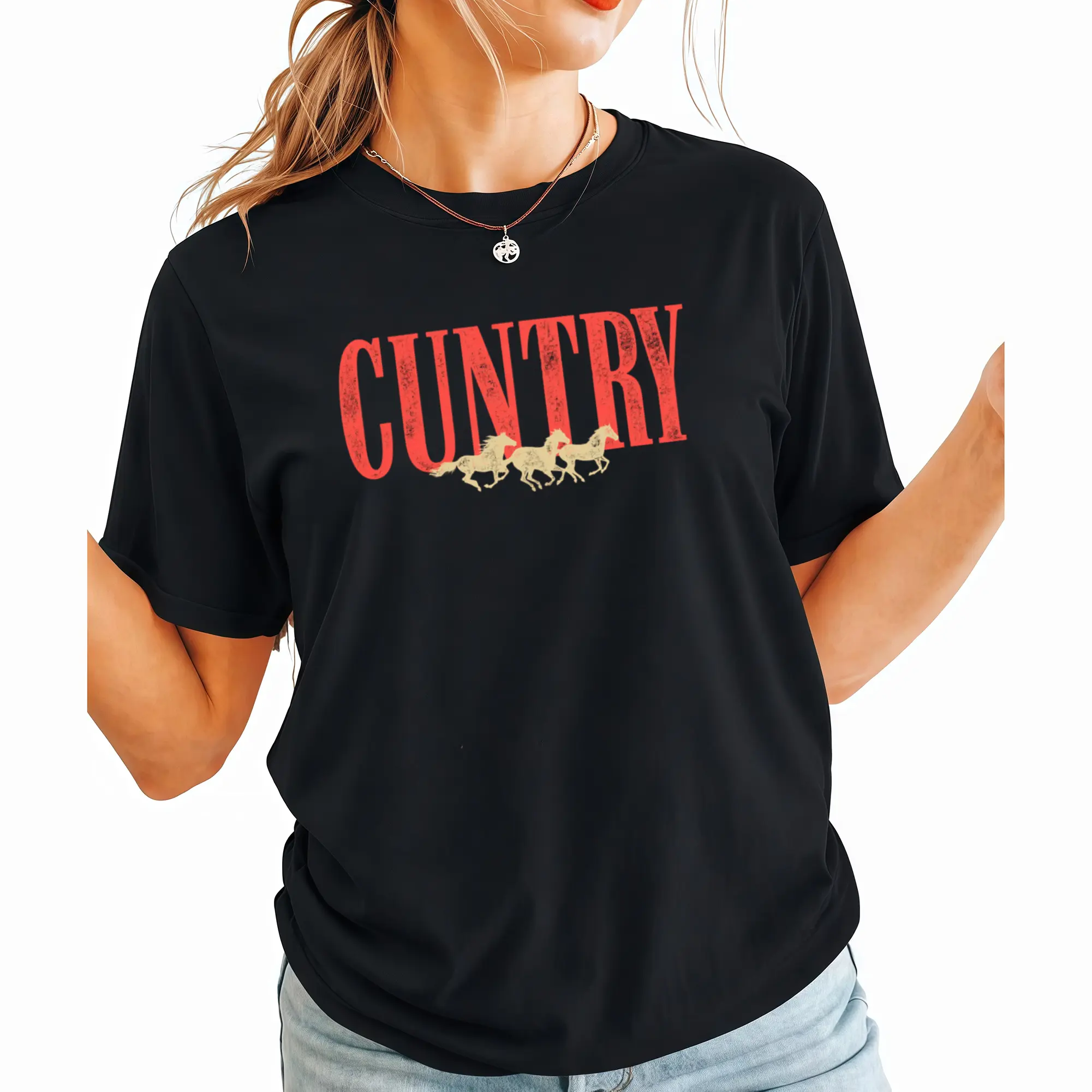 Vintage Cuntry Shirt, Retro Funny Country T-shirt, Cowgirl Rodeo Graphic Tee, Country Concert Clothing