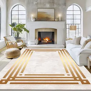 Geometric Pattern Floor Mat, 1 Count Non-slip Washable Floor Carpet, Decorative Abstract Area Rug for Home Living Room Bedroom Kitchen