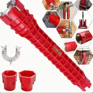 8-In-1 Basin Nut Wrench Faucet & Sink Installation Tool, Multi-Functional Spanner for Easy Plumbing Tasks, Essential Kitchen Hardware