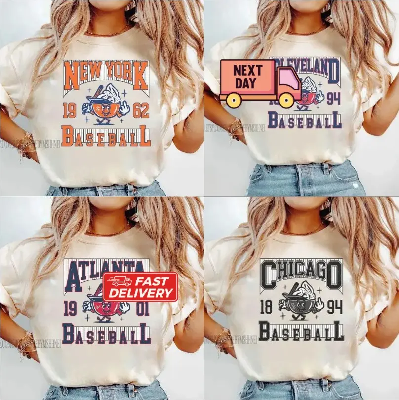 Baseball All Team 2025 Casual Sleeve Tshirt For Daily Wear, Sport Outfits, Graphic Tee, Baseball Fan Shirt
