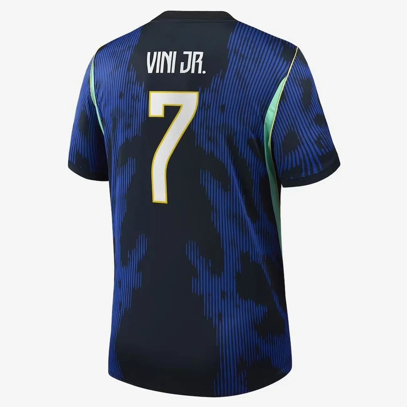 Unisex Soccer Mens Athletic Short Sleeve Football Shirt Sports Fan Training Top Breathable Lightweight Casual Streetwear Vini Jr. 2026 Away Stadium Replica Jersey - Blue