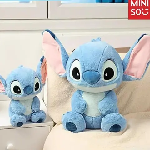 Disney Series Basic Stitch Soft Stuffed Doll - 100% Authentic, 10in&16in (26*19*20cm) High-Quality Stuffed Animals, Unisex Cute Toy, Children's Birthday Gift, Bedroom Decoration