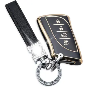 Lexus Keychain Key Cover TPU Smart Key Case Protector for 2018-2025 ES250 ES350 UX200 NX300h RX350 RX450h GX460 TX460 TX550 LX600 LS500 LC500h Accessories