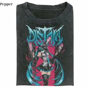 Vintage Chainsaw Miku Shirt, Hatsune Miku Chainsaw Tee, Anime Crossover Graphic Shirt, Vocaloid x Manga Streetwear T-Shirt, Gift for Men Women, Trending T-Shirt