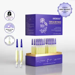 AWEMOIST Triple Retinoid Renewal Serum Daily Set – Featuring HPR, Sea Fennel & Vigna Seed Extract | Single-Use Capsules for Fresh, Clean & Precise Daily Dose, Gentle Formula for Smoother Radiant-Looking Skin