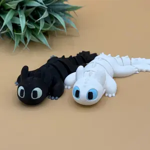 3D Printed Toothless and Light Fury Inspired Figurine