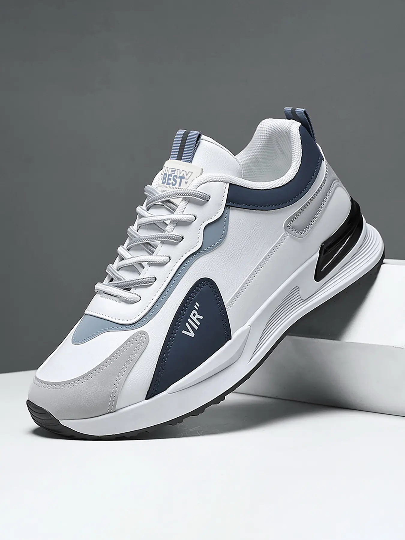 Men's Fashion Sporty Casual Shoes, Comfortable Low Top Sneakers with Laces, Stylish Design for Daily Wear & Outdoor Activities
