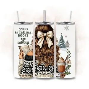Snow is falling Books are calling | 20 oz insulated tumbler