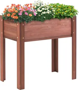 YYDS 31x31x16 inch Raised Garden Bed with Legs, Elevated Wooden Planter Box for Outdoor Plants Flowers Fruits Vegetable Herb Growingg