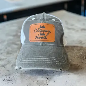 Custom Engraved ball cap - personalized - leather patch - baseball