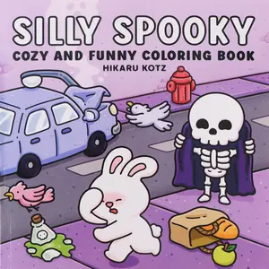Silly Spooky Halloween Coloring Book, Drawing Book, Perfect Gift for Teens and Adults, Stress Relief, High-Quality Paper, Ideal for Christmas and Birthdays