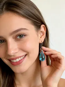 Teardrop Mason Jar Earrings for Women | Retro Waterdrop Design, Copper Earring Posts, Boho Vintage Style, Suitable for Daily and Wedding Occasions Daily Vacation Music Festival Party ，Gift for Her