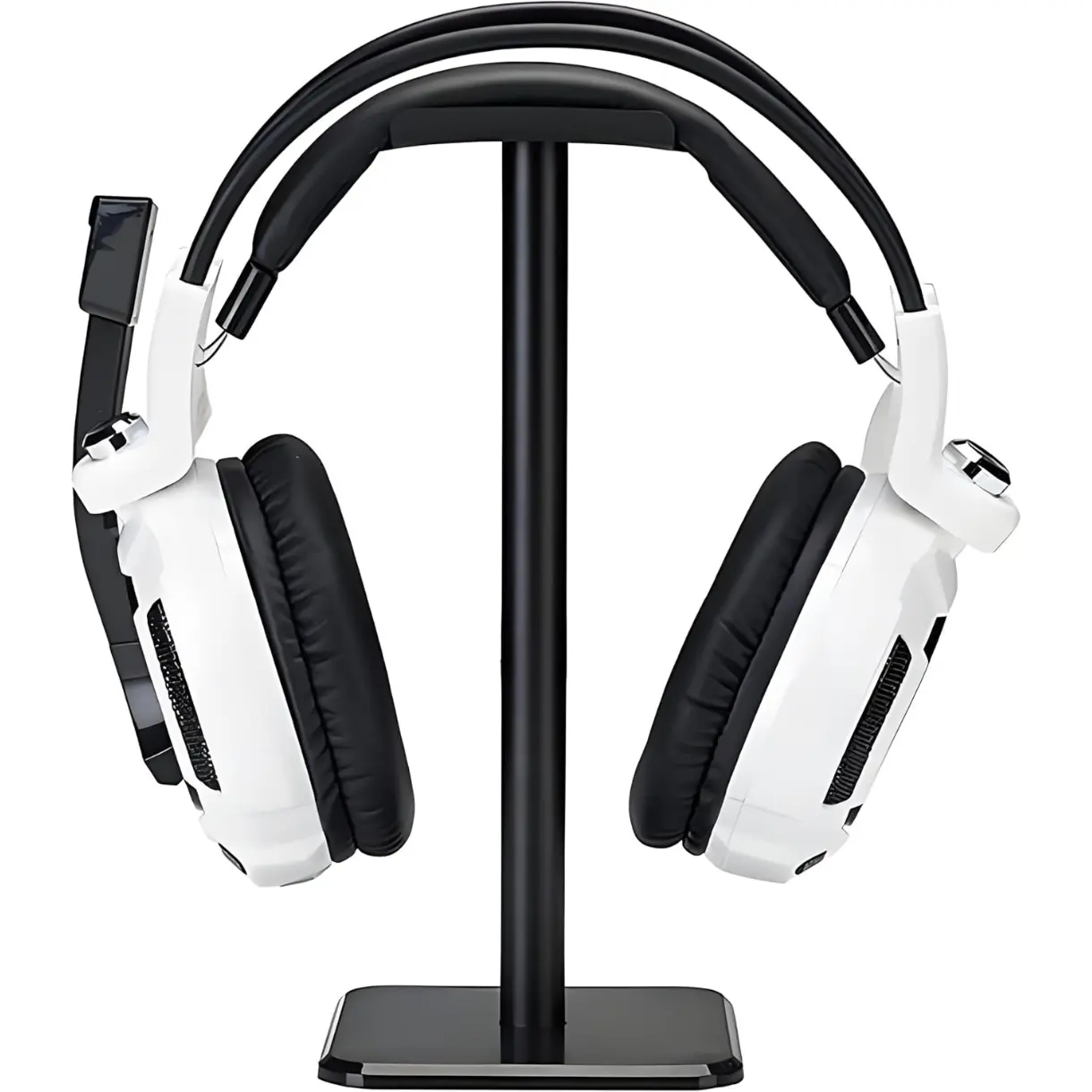 Aluminum Metal Headphone Stand - Universal Headphone Accessories for AirPods Max, HyperX Cloud II, Xbox 1, Turtle Beach, Sennheiser, Sony, Bose, Beats PC Gaming & Bluetooth Headsets (Black) - Audio Accessories