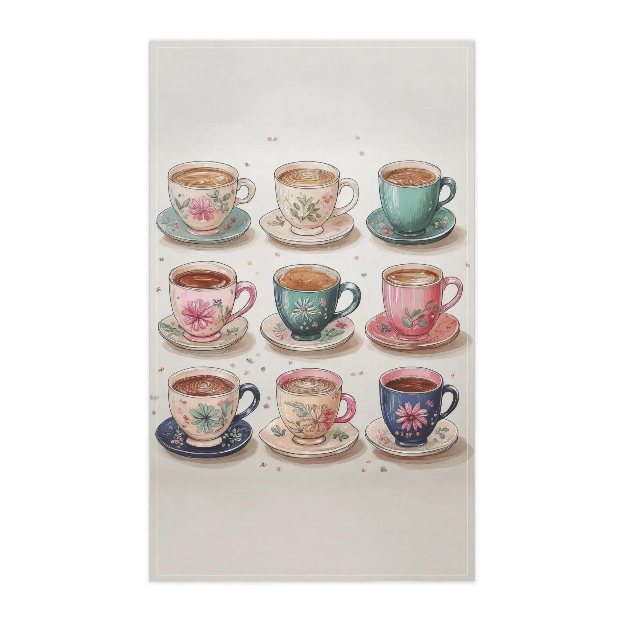 Charming Floral Tea Towels - Home Decor, Kitchen Accessory, Gift for Tea and Coffee Lovers