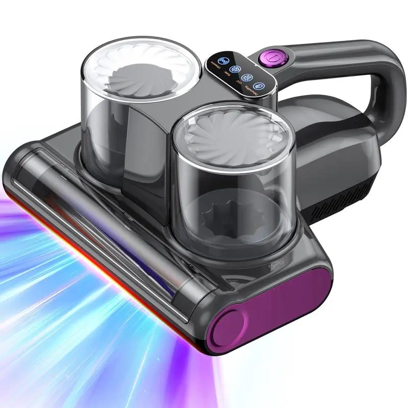 JPHYLL Mattress Mite Remover Vacuum Cleaner - 6 in 1 Lightweight Handheld with LED Display, 16Kpa Strong Suction, 380W Powerful Brushless Motor, UV-C Light, Suitable for Pet Hair and Carpets