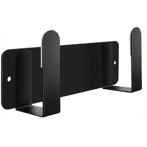 Wall Mounted 304 Stainless Steel Pot Lid Rack, Multi-Functional Storage Holder for Cutting Boards & Pot Lids, Self-Adhesive & Screw Mount Organizer for Kitchen Bathroom, Black