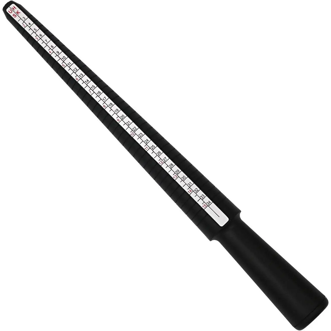 Ring Sizer Gauge Mandrel Black Ring Sizing Measure Stick Wedding Finger Size Measurement Jewelers Wire Rings Making Tool Plastic