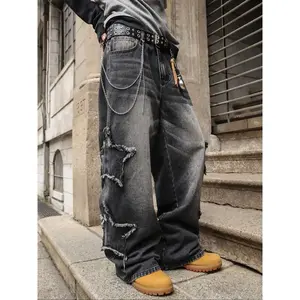 Four-Season Washed Vintage Loose Straight Leg Jeans, Y2K Street Style Denim Jeans, Perfect Gift for Husband and Boyfriend
