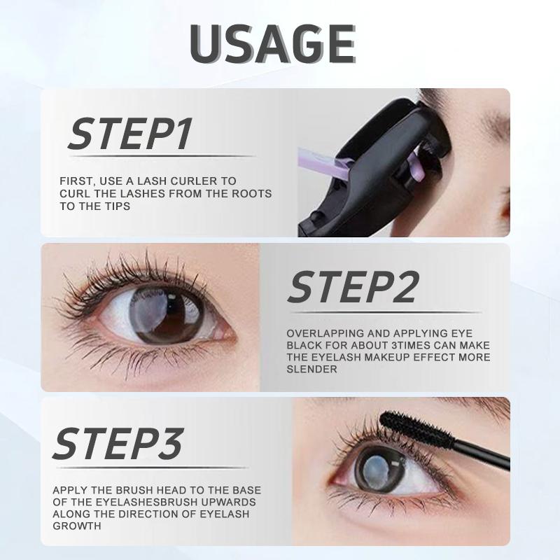 GECOMO Waterproof Mascara for Long-Lasting 24-Hour Thick & Well-Defined Lashes