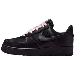 Nike Air Force 1 Low Triple Black Satin Women's Sneakers with Soft Comfort and Slip-Resistant Soles Trending Shoes, House White Official Shoes to Get / Maison Mihara