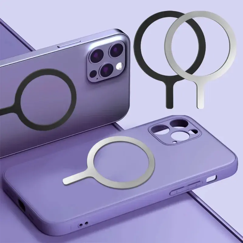 MagSafe-Ready Metal Ring Sticker, Durable Magnetic Mount Accessory - Lightweight Handheld Option for Smartphones, Multiple Packs Available