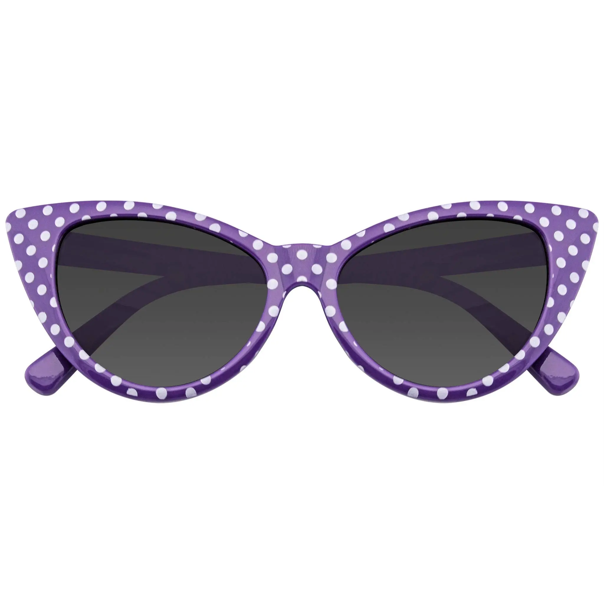 WOMENS RETRO ROCKABILLY POLKA DOT CAT EYE SUNGLASSES