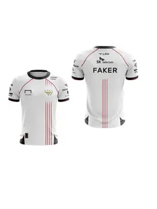 2024 New T1 Esports Team Uniform T-shirt League Of Legends World Finals Jersey T Shirt Lol Games Faker Fan Support Men Clothes