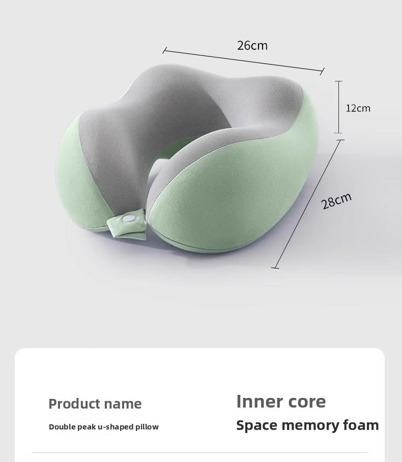 Memory Foam U-Shaped Neck Support Pillow for Travel Airplane Use Car Work Outdoor Naps Office Work with Organiser