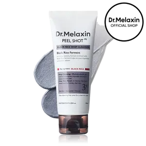 [Dr.melaxin Official] Peel Shot Black Rice Mochi Whip Cleanser 100ml formulated for blackheads, clogged pores, excess sebum, and dull skin