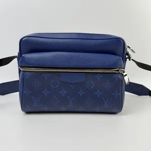 Pre-owned Louis Vuitton canvas Belt Bags blue camera bag【BF 1U】