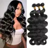 Vinisay 12A Unprocessed Brazilian Virgin Human Hair Body Wave Bundles, 12-30in Sew In Quick Weaves, Natural Black Weft Extensions for Women, Wavy Weave Bundles, Weft Hair Extensions Human Hair, Unprocessed Weave Bundles