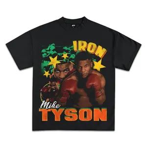 Mike Tyson Kid Dynamite Graphic Tee, Y2K Rap Streetwear T-Shirt, Unisex Crew Neck, Vintage Hip-Hop Graphic, Sports Style, Casual Cotton Fit