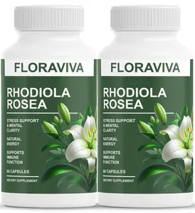 2-Pack Rhodiola Rosea Capsules - Floraviva for Energy, Focus, Mood Healthcare Vitamin