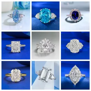 Clearance Sale Short-in-Size Silver Rings Rectangular/Cusion/Oval 8A Cubic Zirconia Ring-299