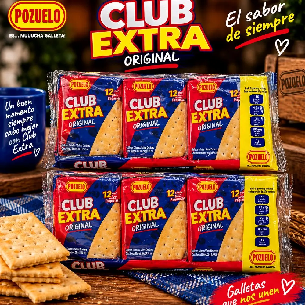 2 Bag galletas club extra original 300g g. Snack de El salvador