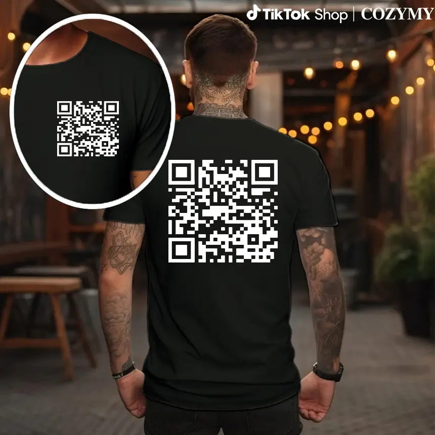 T - shirt with Interactive QR Code Elements: Unique Design for Digital Engagement