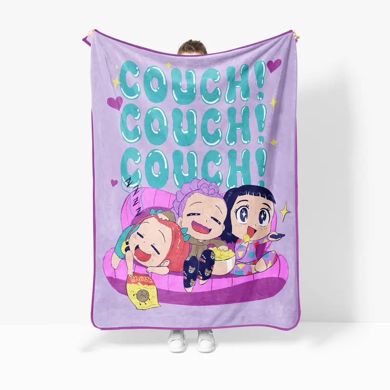 Jay Franco Netflix KPop Demon Hunters Official Licensed Plush Fleece Throw Blanket - Ultra Soft, Chibi Cartoon Figure Design, Bold Fandom Art Elevates Room Style, Home Decor for Bed, Couch