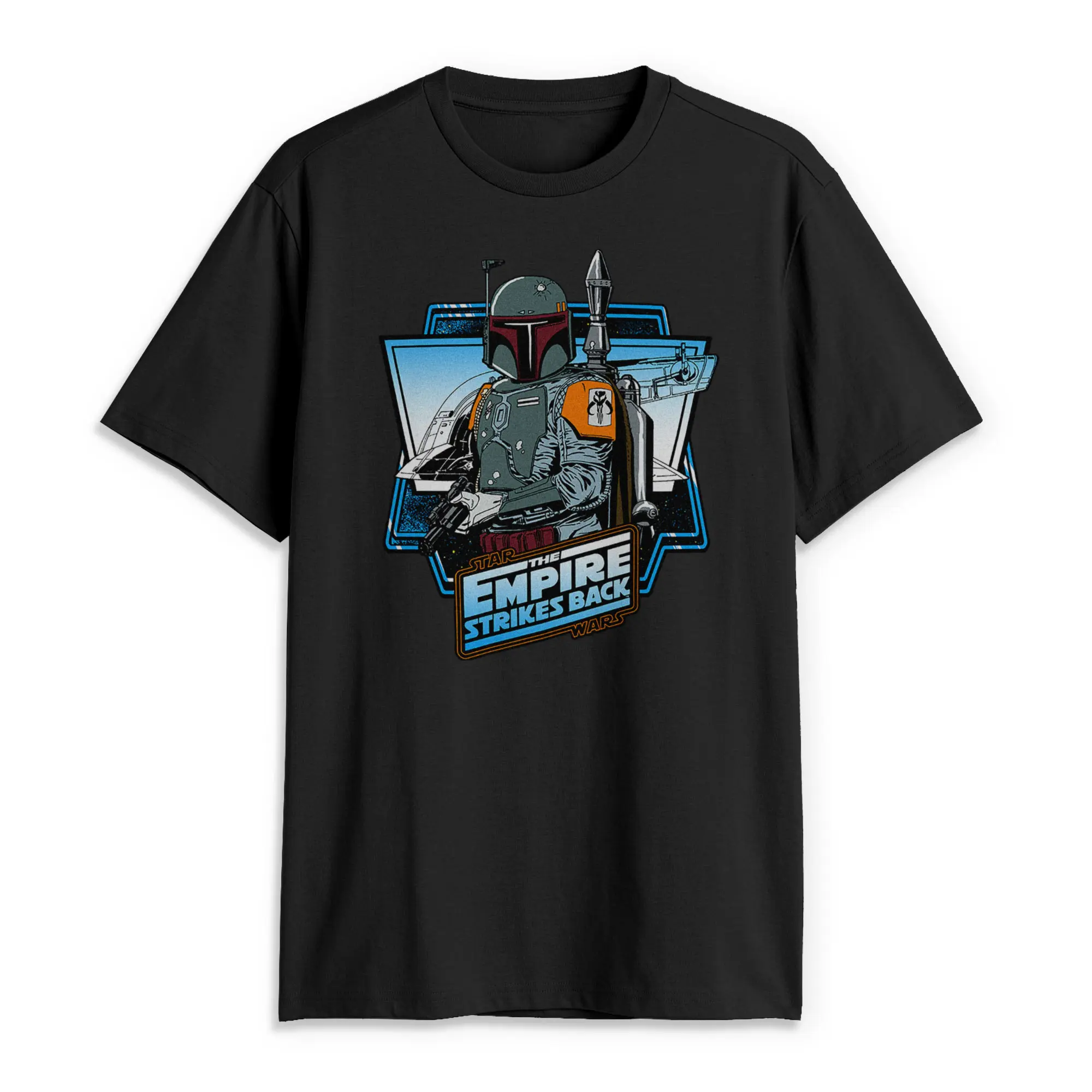 Star Wars Men's Short-Sleeve Empire Strikes Back Boba Fett Men's Graphic Tees, Menswear T-Shirt