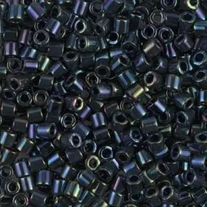 Metallic Dark Blue Rainbow 8/0 Delica || DBL-0002 || Miyuki Delica Seed Beads || Mack and Rex || Wholesale glass beads in bulk
