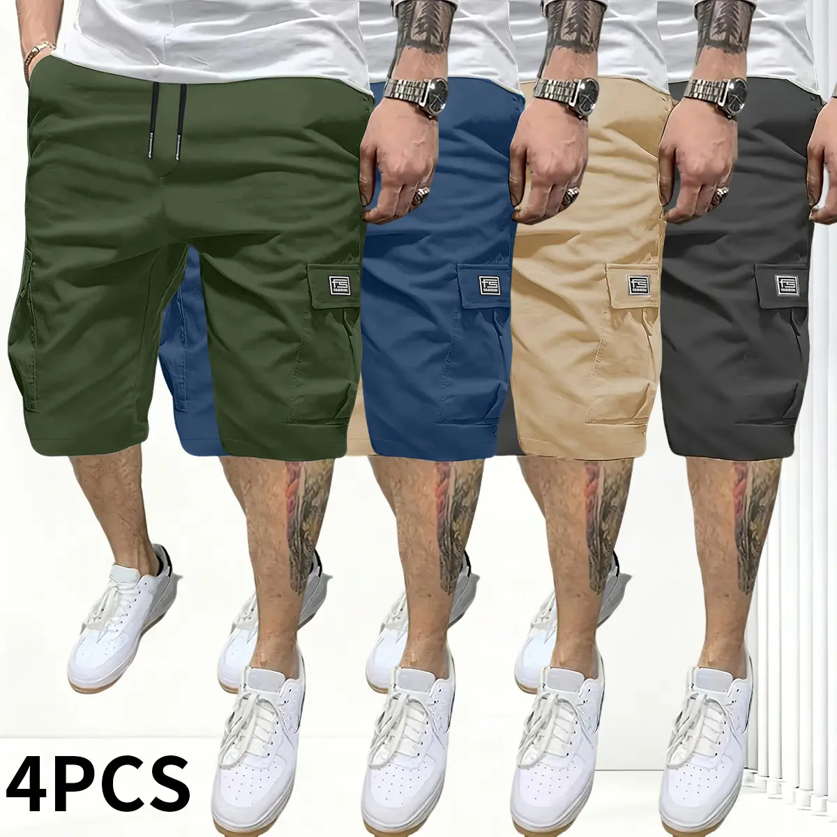 Military Green + Blue + Khaki + Gray