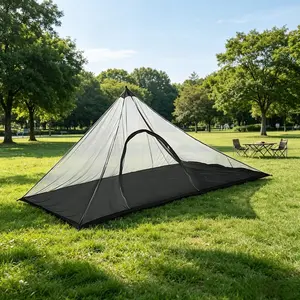 Camping tents with mosquito and insect repellent mesh, breathable design, portable and lightweight full mesh, suitable for travel, hiking, backpacking, single sleeping bags, beds, tents and other multi scene waterproof mesh tents, black/green