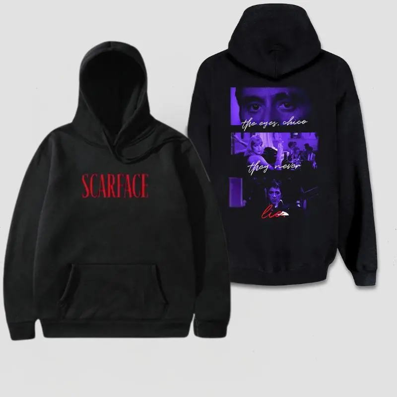 Tony Montana Scarface Washed Hoodie, Movie Scarface Hoodie, Sweatshirt, Summer Shirt, Vintage Shirt, Gift for Birthday