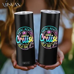 Cruise Pattern Vacuum Flask, 1 Count Portable Large Capacity Insulated Water Bottle, Drinking Cup for Home Office School Outdoor, Drinkware