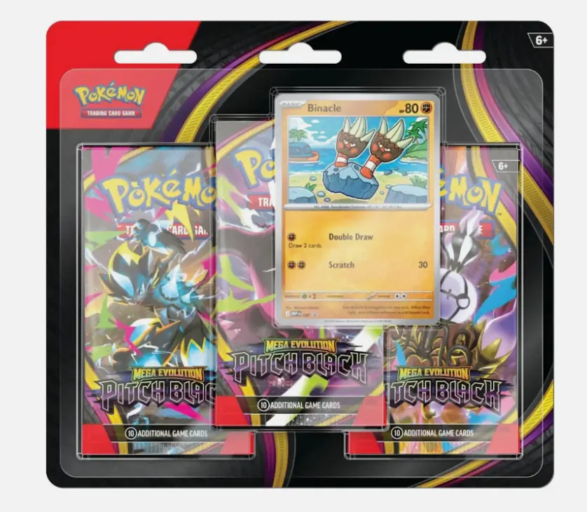 Pokemon TCG Mega Evolution Pitch Black 3 Pack Blister