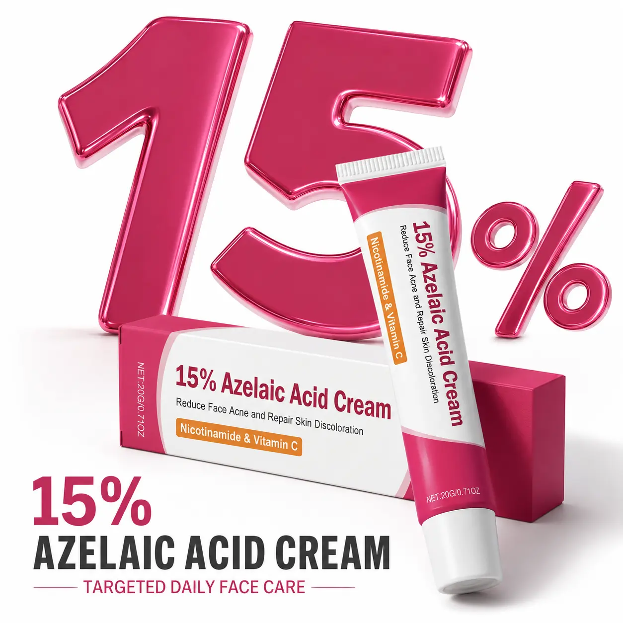 Azelaic Acid 15% Face Serum, an Acne Solution Treatment for Pores Cleaned, Evens Skin Tone and Texture, Acne Care, Acne Solution Serums & Essences