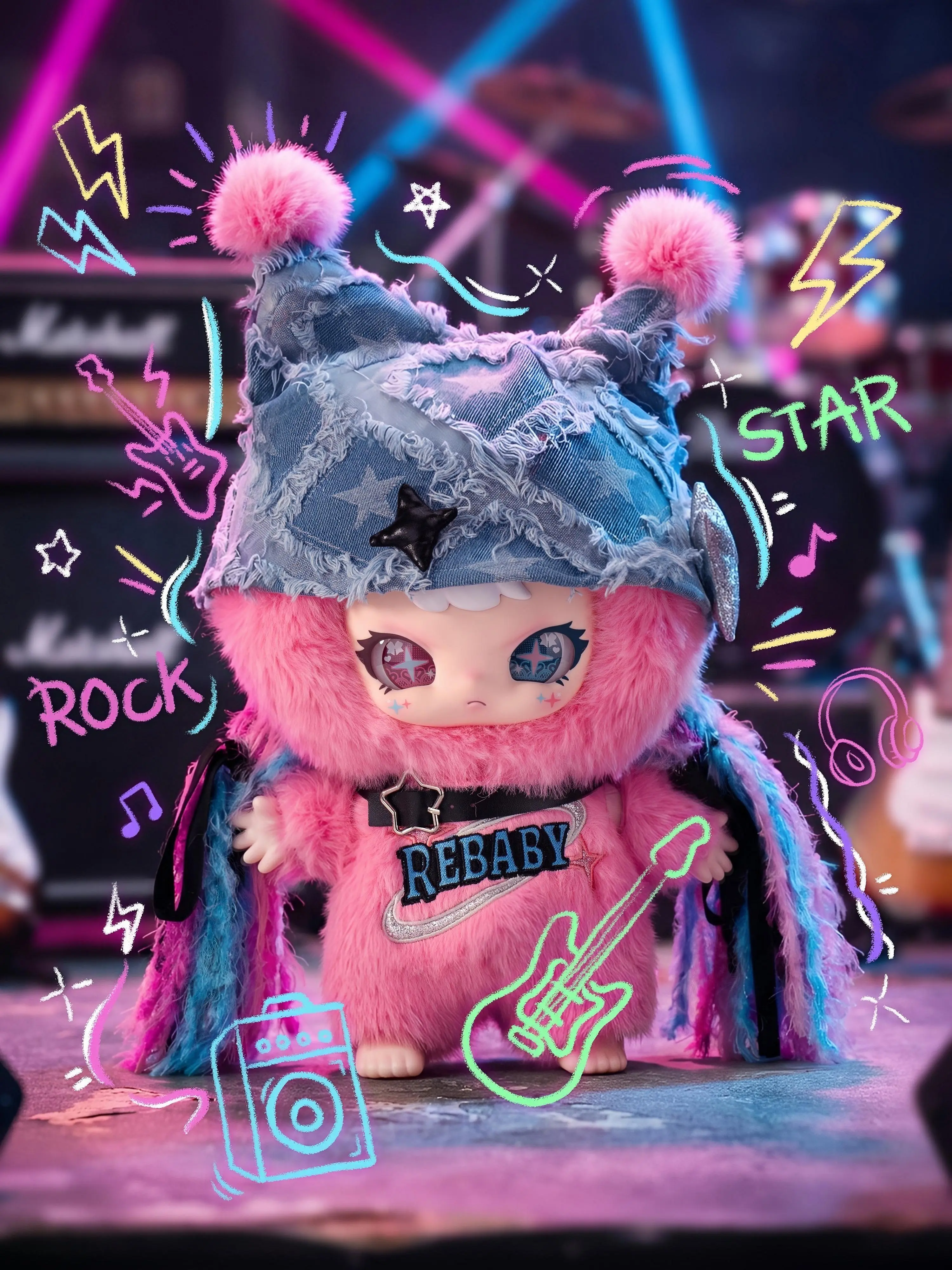 CN Rebaby  teenage era 400%   series Mystery Boxes Bag Pendant Bunny Plush Dolls Soft Collectibles /Hidden Style 1/36 Surprise Styles 1/36