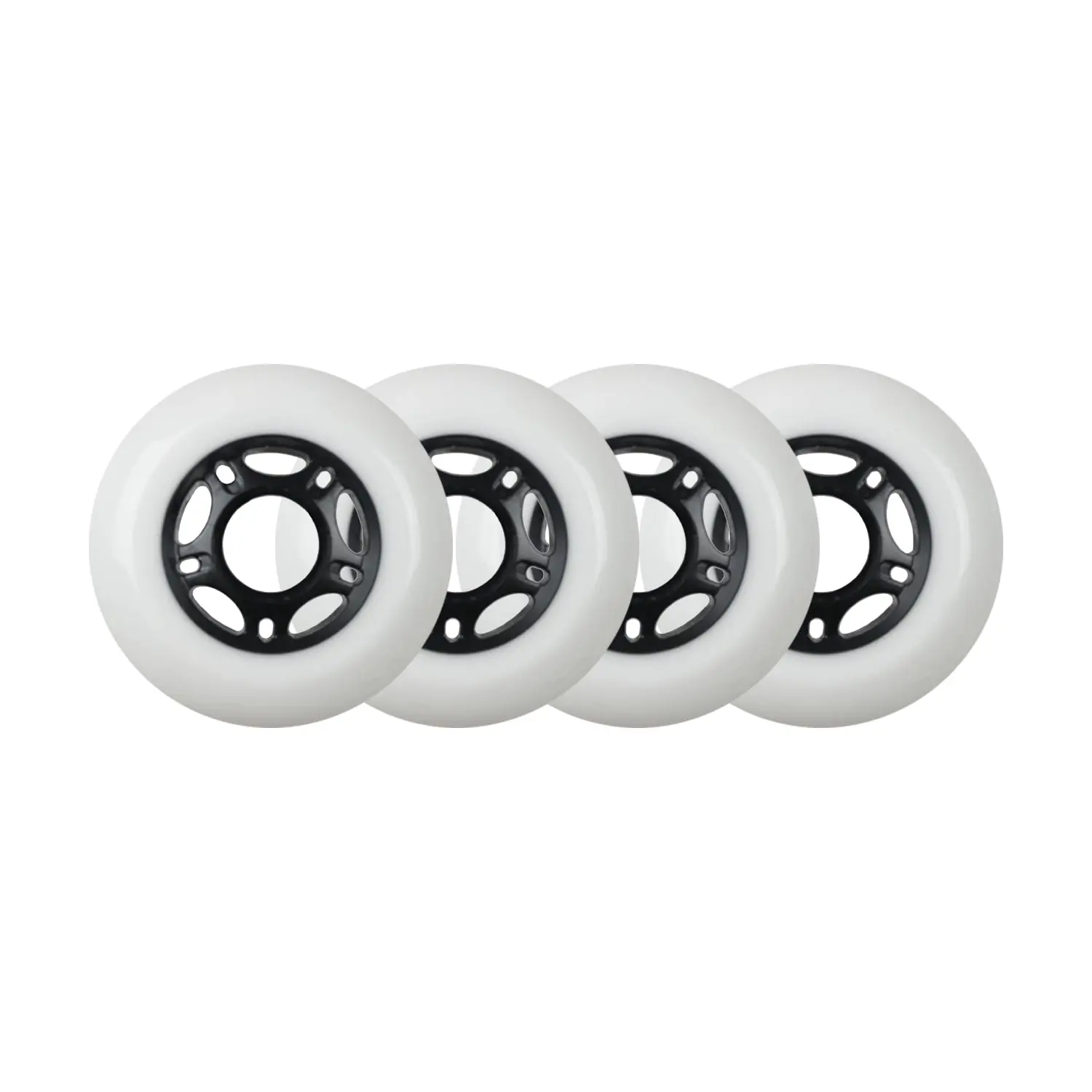 Player's Choice Outdoor Inline Skate Wheels - 80mm 89A White (4-Pack)