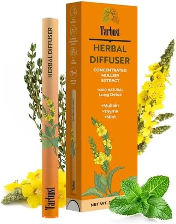 Tarbust Botanical Fragnance Accessory, 1 Pack | Mullein, Thyme & Mint Scent, Non-Electronic Respiratory Wellness, Relaxation, Stress Relief