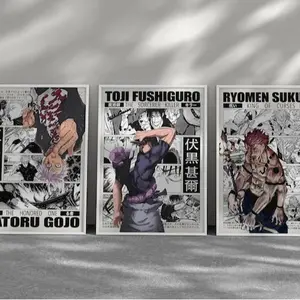 Jujutsu Kaisen 3 Digital Poster Set, JJK Poster, Manga Art Print, Anime Wall Art, Jujutsu Kaisen, Satoru Gojo Poster, Toji Fushiguro, Sukuna