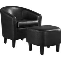 Faux Leather-Black-with Cushion